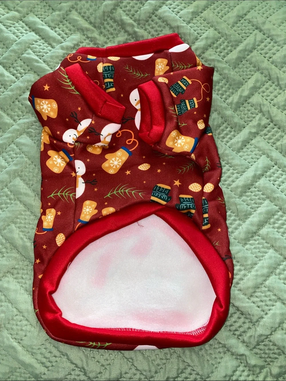 Festive Red Holiday Dog Sweater